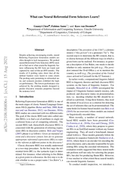 What can Neural Referential Form Selectors Learn?
