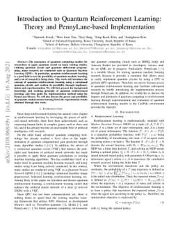 Introduction to Quantum Reinforcement Learning: Theory and
  PennyLane-based Implementation