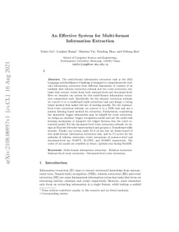 An Effective System for Multi-format Information Extraction