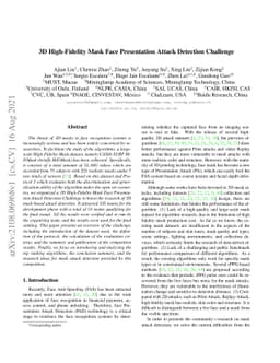 3D High-Fidelity Mask Face Presentation Attack Detection Challenge