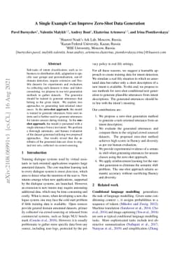 A Single Example Can Improve Zero-Shot Data Generation