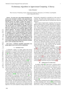 Evolutionary Algorithms in Approximate Computing: A Survey