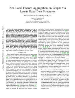 Non-Local Feature Aggregation on Graphs via Latent Fixed Data Structures