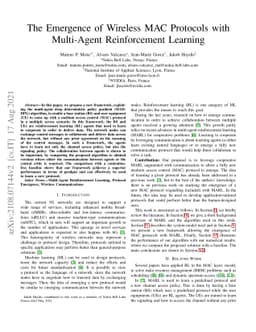 The Emergence of Wireless MAC Protocols with Multi-Agent Reinforcement
  Learning