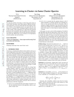 Learning to Cluster via Same-Cluster Queries