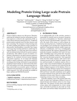 Modeling Protein Using Large-scale Pretrain Language Model