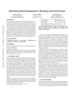 Identifying Biased Subgroups in Ranking and Classification