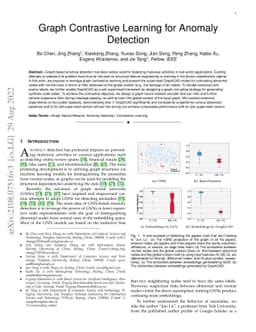 Graph Contrastive Learning for Anomaly Detection