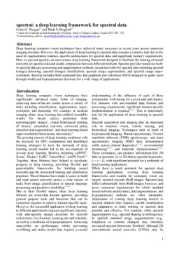 spectrai: A deep learning framework for spectral data