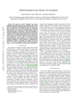 Hybrid dynamical type theories for navigation