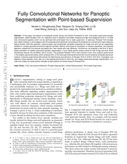 Fully Convolutional Networks for Panoptic Segmentation with Point-based
  Supervision