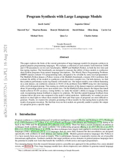 Program Synthesis with Large Language Models