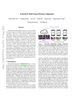 Federated Multi-Target Domain Adaptation