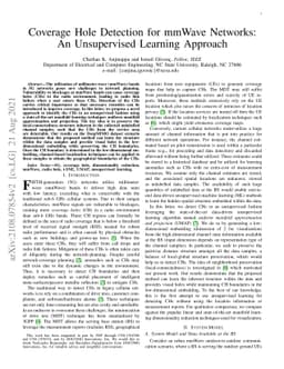 Coverage Hole Detection for mmWave Networks: An Unsupervised Learning
  Approach