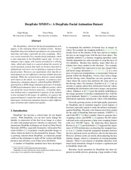 DeepFake MNIST+: A DeepFake Facial Animation Dataset