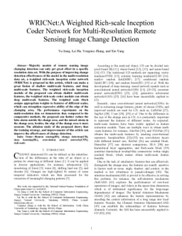 WRICNet:A Weighted Rich-scale Inception Coder Network for
  Multi-Resolution Remote Sensing Image Change Detection