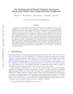 On Multimarginal Partial Optimal Transport: Equivalent Forms and
  Computational Complexity