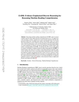 EviDR: Evidence-Emphasized Discrete Reasoning for Reasoning Machine
  Reading Comprehension