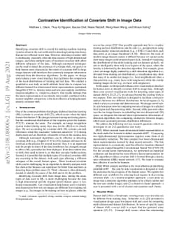 Contrastive Identification of Covariate Shift in Image Data