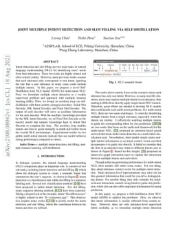 Joint Multiple Intent Detection and Slot Filling via Self-distillation