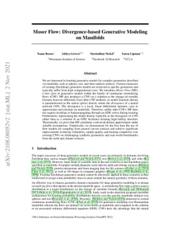 Moser Flow: Divergence-based Generative Modeling on Manifolds