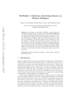 MeDiaQA: A Question Answering Dataset on Medical Dialogues