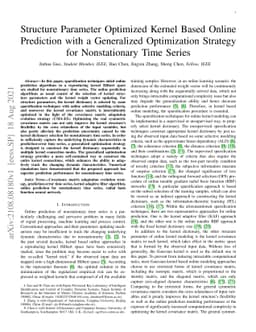 Structure Parameter Optimized Kernel Based Online Prediction with a
  Generalized Optimization Strategy for Nonstationary Time Series