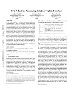 RTE: A Tool for Annotating Relation Triplets from Text