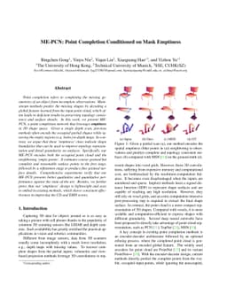 ME-PCN: Point Completion Conditioned on Mask Emptiness