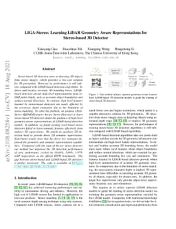 LIGA-Stereo: Learning LiDAR Geometry Aware Representations for
  Stereo-based 3D Detector