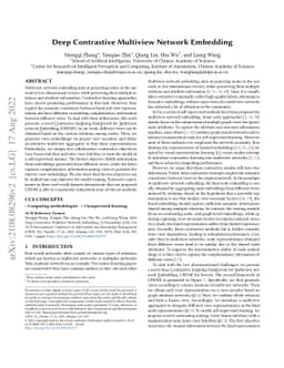 Deep Contrastive Multiview Network Embedding