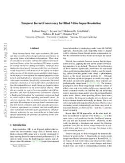 Temporal Kernel Consistency for Blind Video Super-Resolution