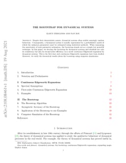 The Bootstrap for Dynamical Systems