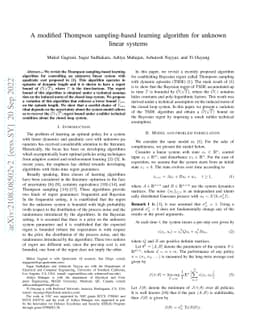 A relaxed technical assumption for posterior sampling-based
  reinforcement learning for control of unknown linear systems