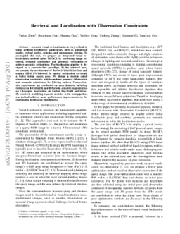 Retrieval and Localization with Observation Constraints