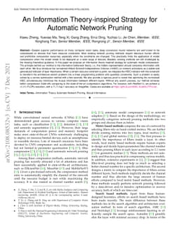 An Information Theory-inspired Strategy for Automatic Network Pruning