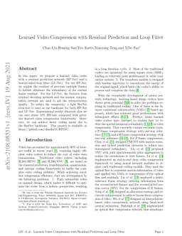 Learned Video Compression with Residual Prediction and Loop Filter