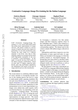 Contrastive Language-Image Pre-training for the Italian Language