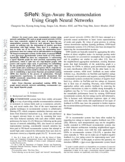 SiReN: Sign-Aware Recommendation Using Graph Neural Networks