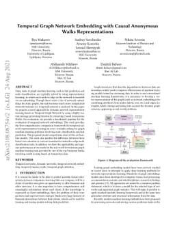 Temporal Graph Network Embedding with Causal Anonymous Walks
  Representations
