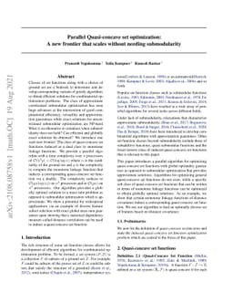 Parallel Quasi-concave set optimization: A new frontier that scales
  without needing submodularity