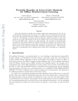 Provable Benefits of Actor-Critic Methods for Offline Reinforcement
  Learning