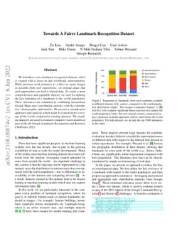Towards A Fairer Landmark Recognition Dataset