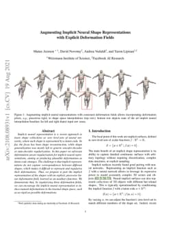 Augmenting Implicit Neural Shape Representations with Explicit
  Deformation Fields