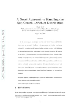A Novel Approach to Handling the Non-Central Dirichlet Distribution