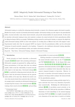 ASAT: Adaptively Scaled Adversarial Training in Time Series