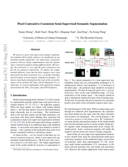 Pixel Contrastive-Consistent Semi-Supervised Semantic Segmentation