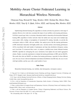 Mobility-Aware Cluster Federated Learning in Hierarchical Wireless
  Networks