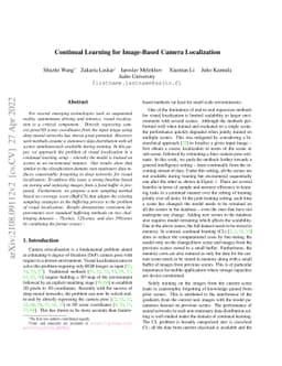 Continual Learning for Image-Based Camera Localization