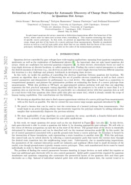 Estimation of Convex Polytopes for Automatic Discovery of Charge State
  Transitions in Quantum Dot Arrays